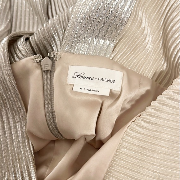 NEW $198 Lovers + Friends Revolve Harper Champagne Jumpsuit women size XS - Picture 9 of 12